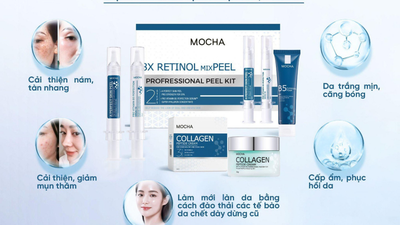 Có gì đặc biệt sau combo PEEL da chuẩn spa của Mocha Cosmetic?