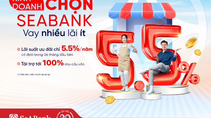 SeABank dành 5.000 tỷ đồng cho vay khách hàng cá nhân bổ sung vốn kinh doanh