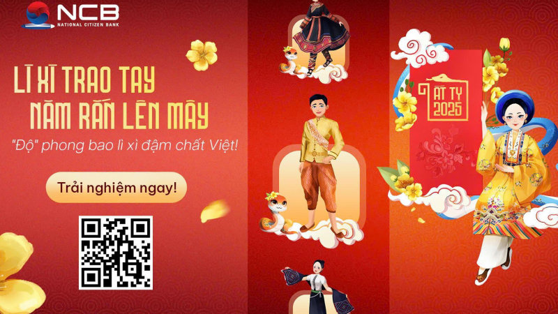 Chào Xuân mới, NCB tung ưu đãi hấp dẫn, lì xì online cực chất