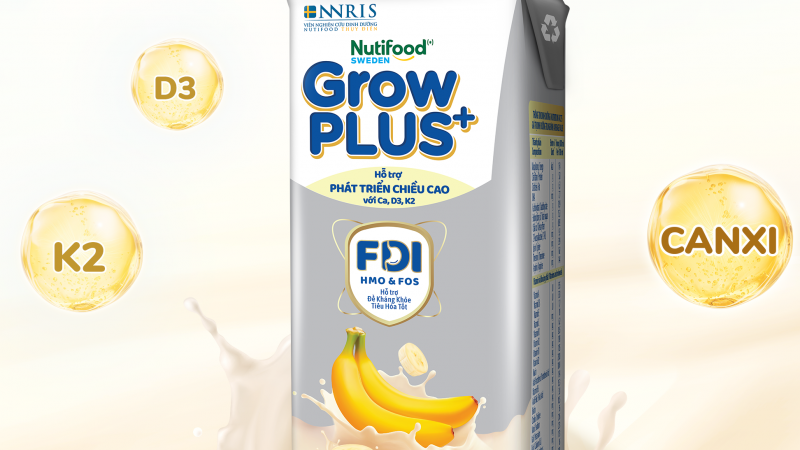 Nutifood GrowPLUS+ hương vị trái cây - Thêm thơm ngon, thêm dinh dưỡng cho bé