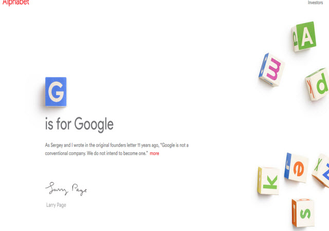 Google tái cấu trúc với Alphabet Inc. và tên miền abc.xyz
