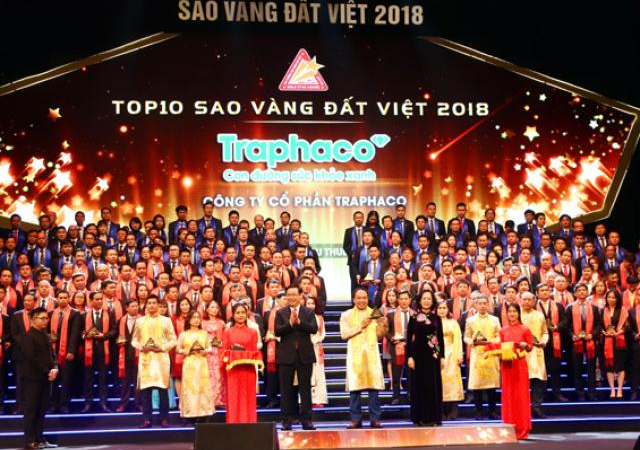 Traphaco được vinh danh top 10 Sao Vàng đất Việt năm 2018