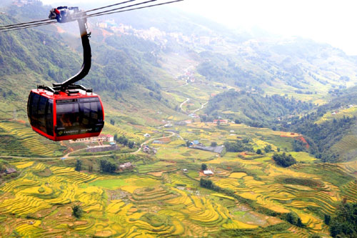 Tuyến cáp treo lên Fansipan.