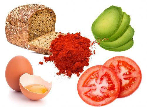 Cách làm: Chiên một quả trứng rồi kẹp vào bánh mì nướng. Sau đó thêm vài lát bơ, muối và tiêu. Sau cùng, thêm hai miếng cà chua và thưởng thức. Ảnh: Eatthis. Cách làm: Chiên một quả trứng rồi kẹp vào bánh mì nướng. Sau đó thêm vài lát bơ, muối và tiêu. Sau cùng, thêm hai miếng cà chua và thưởng thức. Ảnh: Eatthis.