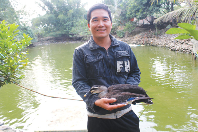 Anh Khương là người đầu tiên ở tỉnh Quảng Ninh áp dụng thành công mô hình nuôi vịt trời bán hoang dã. Anh Khương là người đầu tiên ở tỉnh Quảng Ninh áp dụng thành công mô hình nuôi vịt trời bán hoang dã.