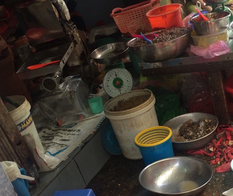 Cua phải được làm sạch trước khi xay mới đảm bảo an toàn. Ảnh: Nguyên Võ Cua phải được làm sạch trước khi xay mới đảm bảo an toàn. Ảnh: Nguyên Võ