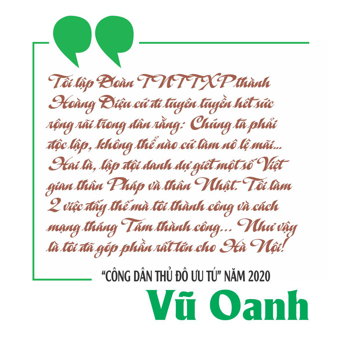 &quot;Công dân Thủ đô ưu tú&quot; 2020 - Vũ Oanh: Chứng nhân một thời oanh liệt của Hà Nội - Ảnh 10.