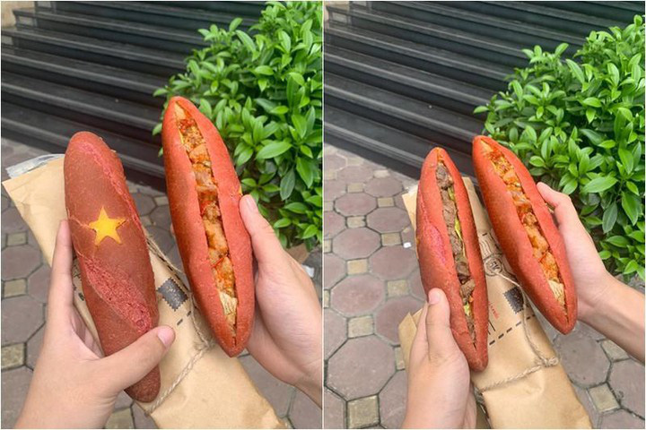 Bánh mì mang màu sắc quốc kỳ Việt Nam có gì đặc biệt mà dân tình sốt xình xịch lùng mua? - Ảnh 2.