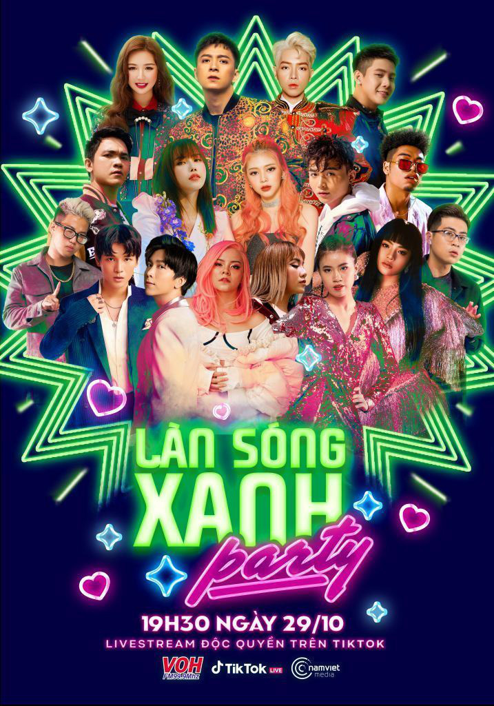 Ngô Kiến Huy, Đức Phúc, Quân A.P, Amee khuấy động Làn sóng xanh Party - Ảnh 1.