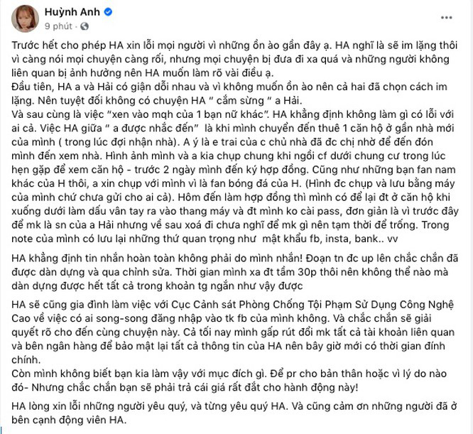 Huỳnh Anh phủ nhận &quot;cắm sừng&quot; Quang Hải, không phải &quot;con giáp thứ 13&quot; 