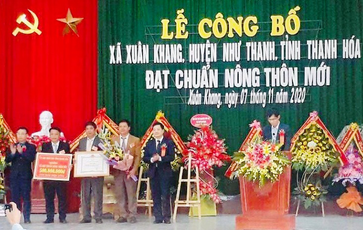 Thanh Hóa: Xã Xuân Khang đạt chuẩn nông thôn mới - Ảnh 1. Thanh Hóa: Xã Xuân Khang đạt chuẩn nông thôn mới - Ảnh 1.