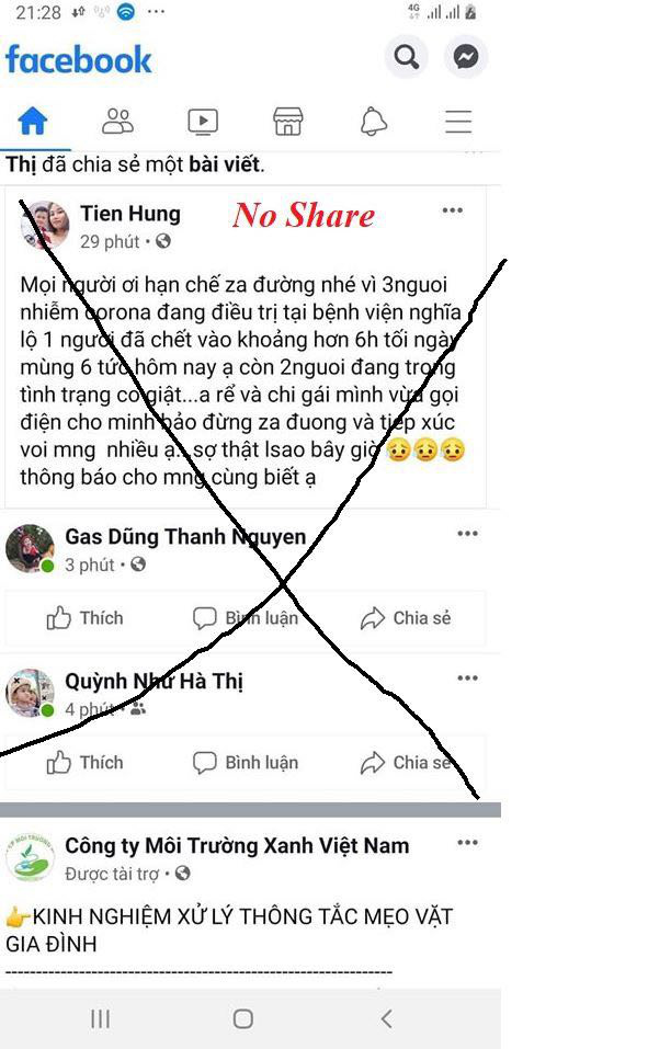 Xử phạt nhiều đối tượng tung tin đồn thất thiệt về đại dịch Corona - Ảnh 2. Xử phạt nhiều đối tượng tung tin đồn thất thiệt về đại dịch Corona - Ảnh 2.