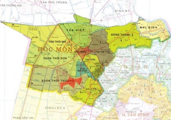 TP.HCM muốn chuyển 384 ha đất ở Hóc Môn thành đô thị - Ảnh 1. TP.HCM muốn chuyển 384 ha đất ở Hóc Môn thành đô thị - Ảnh 1.