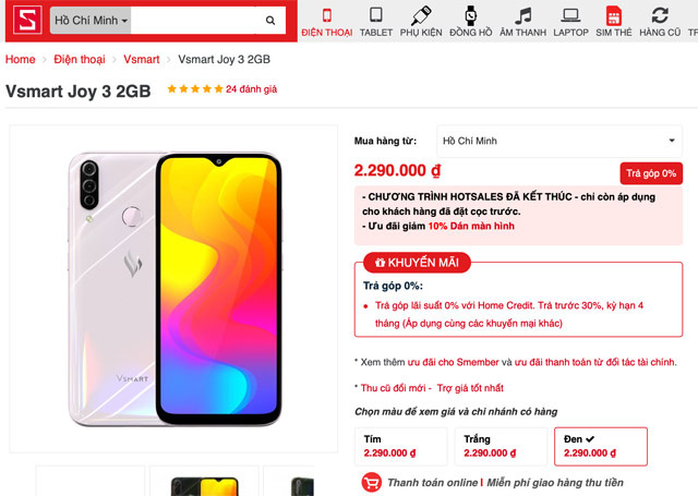 Vsmart Joy 3 xô đổ kỉ lục bán hàng phân khúc dưới 3 triệu đồng - Ảnh 1. Vsmart Joy 3 xô đổ kỉ lục bán hàng phân khúc dưới 3 triệu đồng - Ảnh 1.