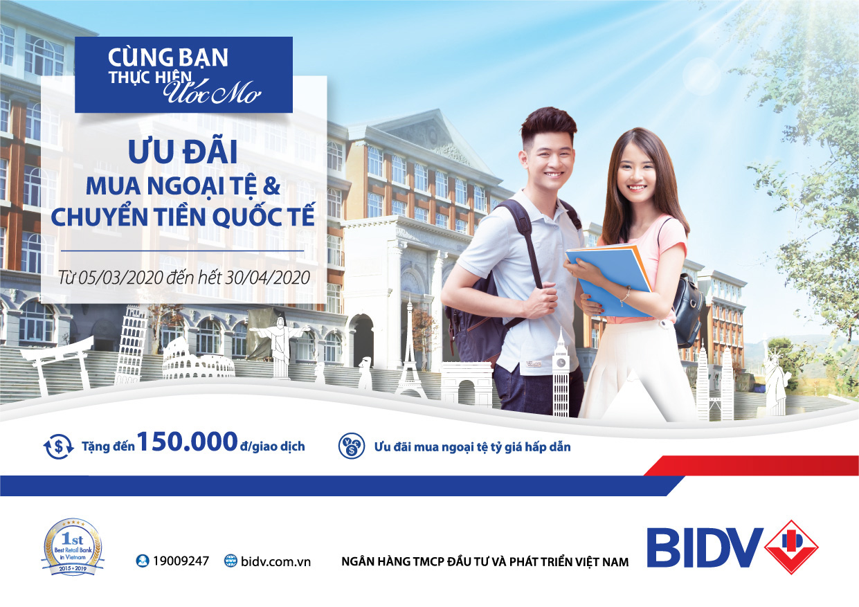 Đến BIDV mua ngoại tệ và chuyển tiền quốc tế để nhận quà - Ảnh 1. Đến BIDV mua ngoại tệ và chuyển tiền quốc tế để nhận quà - Ảnh 1.
