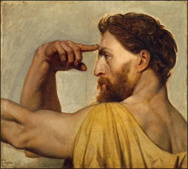 Họa sĩ Phidias trong xưởng điêu khắc Olympia