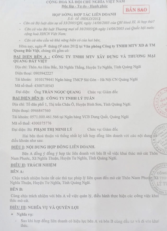 Quảng Ngãi: Tỉnh, huyện xử lý bãi chứa cát trái phép của Công ty Lý Tuấn đến đâu?  - Ảnh 2.