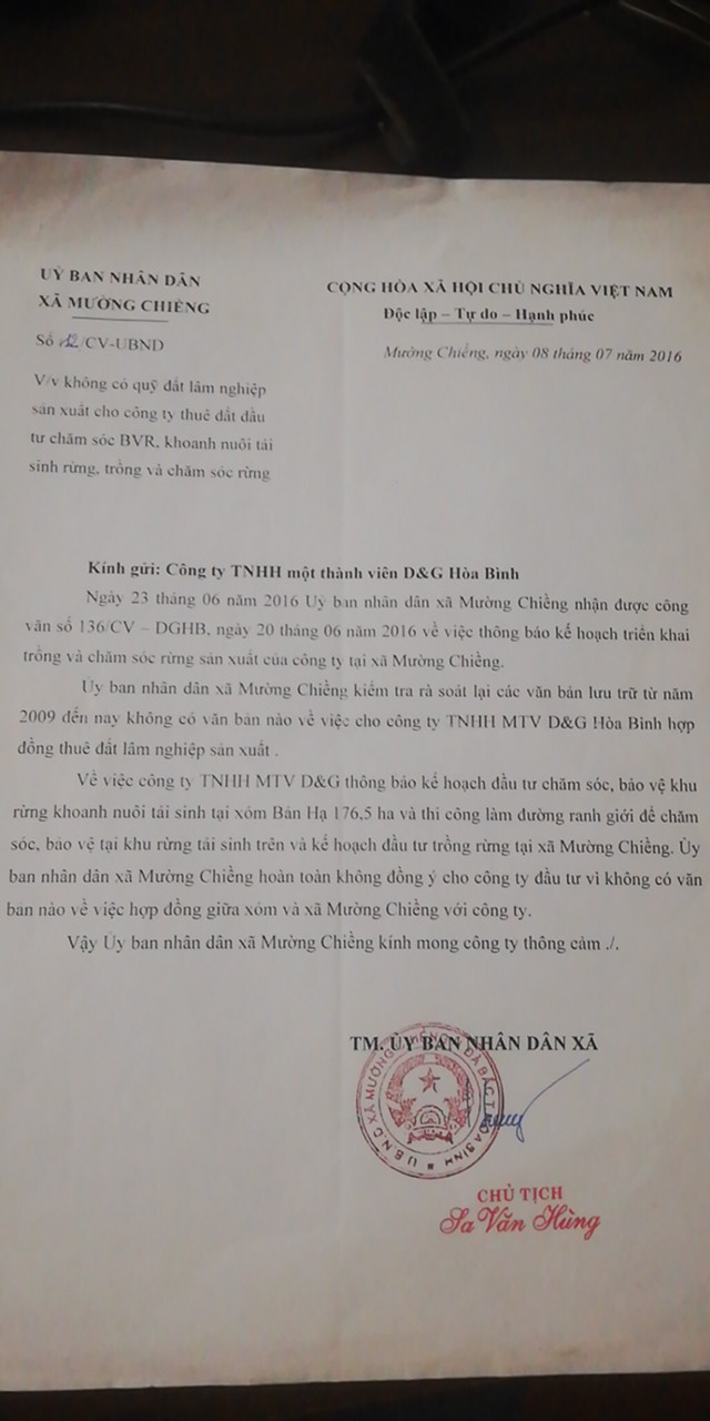 Bài 2: Xã Mường Chiềng không đồng ý cho trồng rừng do “không tìm thấy văn bản” - Ảnh 1.