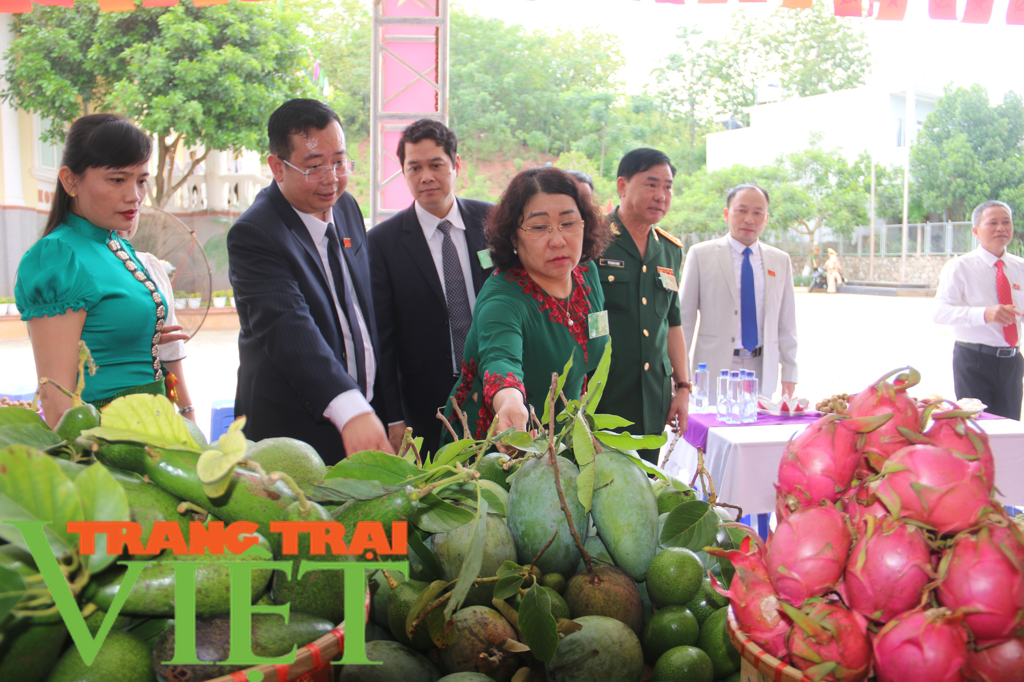 Ảnh: Hàng loạt nông sản sạch Yên Châu trưng bày tại Đại hội Đảng bộ - Ảnh 1. Ảnh: Hàng loạt nông sản sạch Yên Châu trưng bày tại Đại hội Đảng bộ - Ảnh 1.