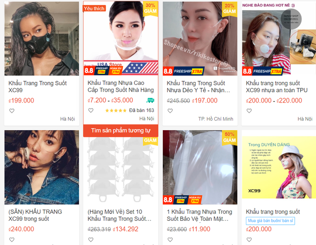 Khẩu trang trong suốt “hot hàng” thời Covid - Ảnh 2. Khẩu trang trong suốt “hot hàng” thời Covid - Ảnh 2.