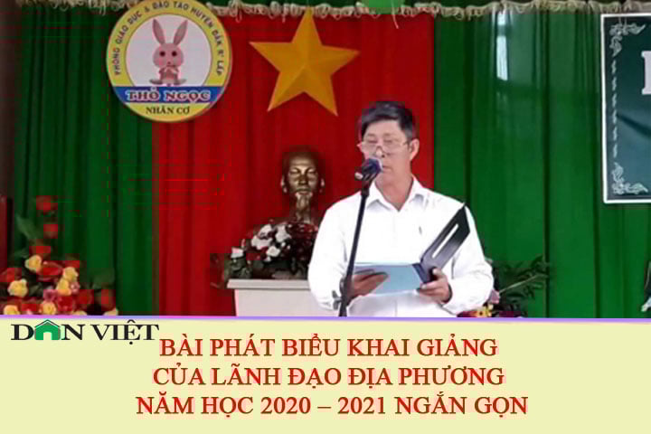 Bài phát biểu khai giảng của lãnh đạo địa phương năm học 2020 – 2021 ngắn gọn - Ảnh 1.