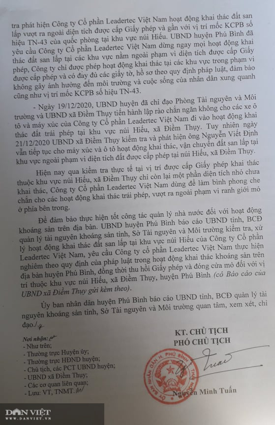 Thái Nguyên: Đề nghị đóng cửa mỏ khai thác đất Núi Hiếu - Ảnh 4.