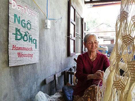 Quảng Nam: Cây ngô đồng xứ cù lao và chuyện 2 người đàn bà cuối cùng làm nghề đan võng từ vỏ cây ngô đồng - Ảnh 3.
