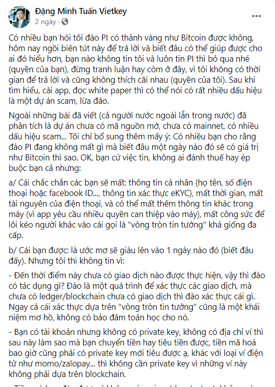 Tranh cãi về Pi Netword bao giờ kết thúc? - Ảnh 1.