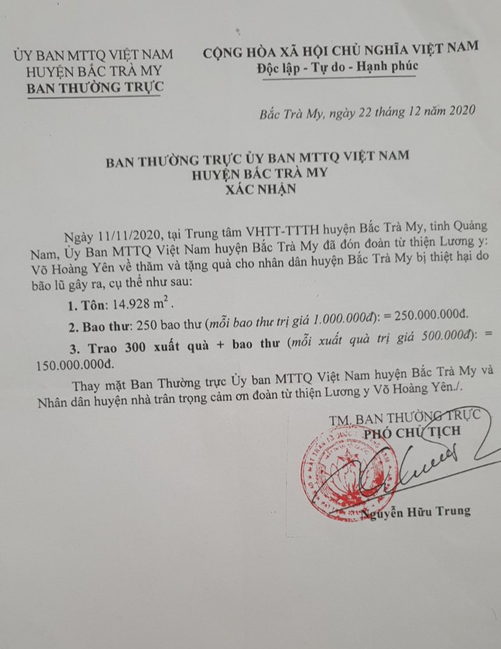 Vụ Lương y Võ Hoàng Yên hỗ trợ ở Quảng Nam: Đâu là con số thật? - Ảnh 1.