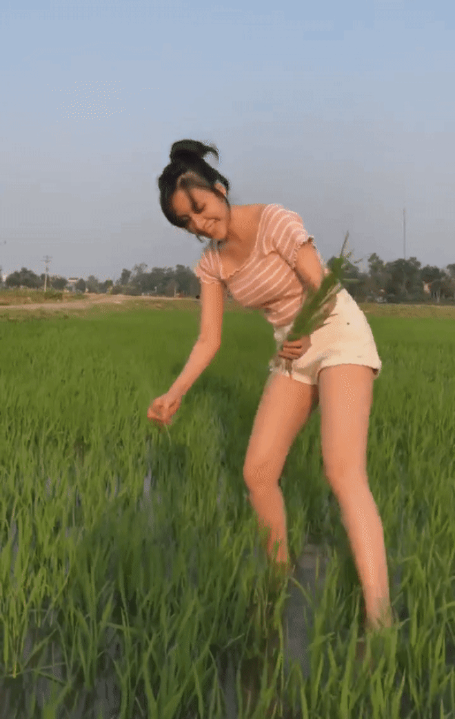 Bà Tưng bị "ném đá" vì đăng video đi ra đồng nhưng lại để lộ vòng 1 hớ hênh - Ảnh 2.