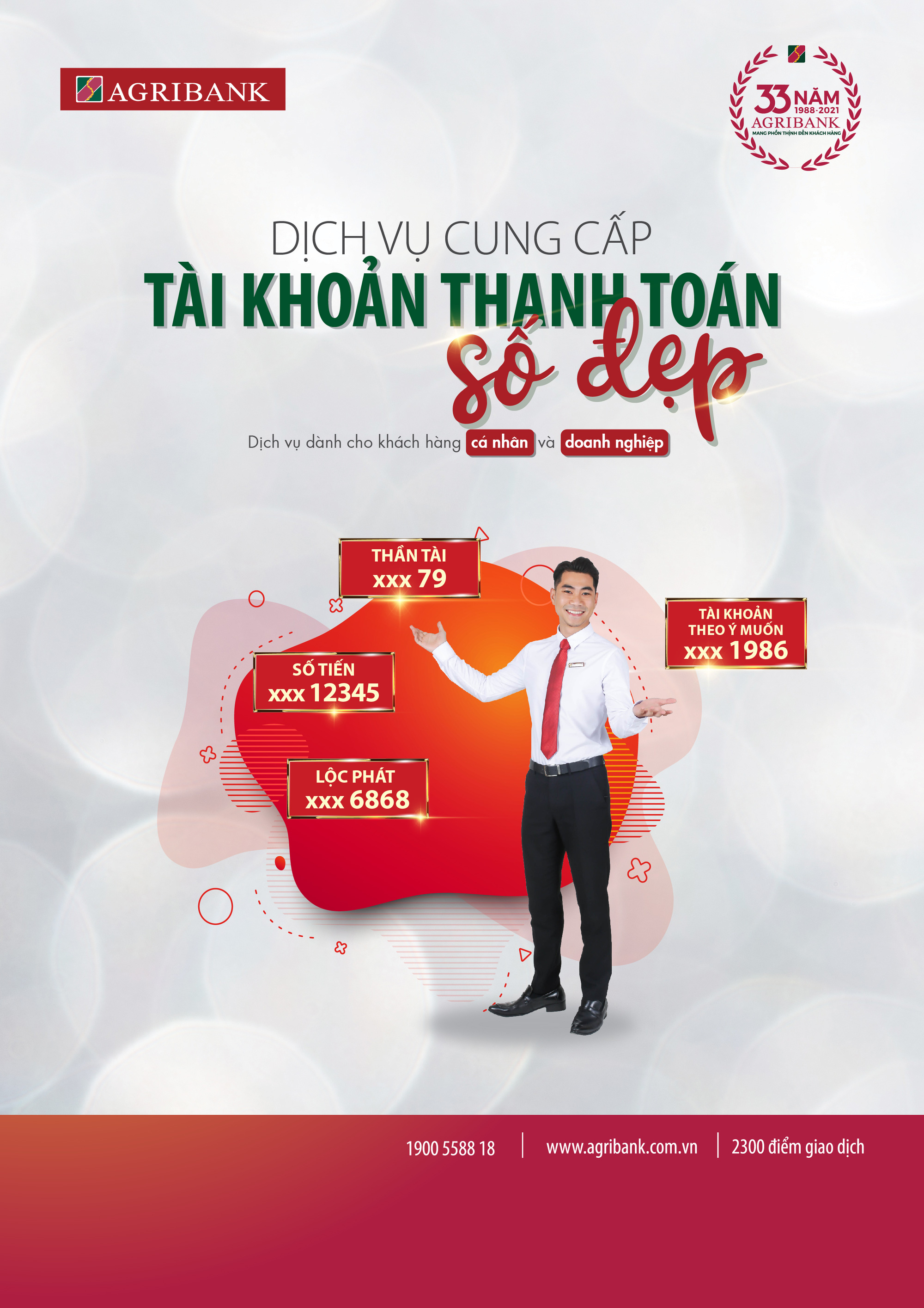 Agribank cung cấp dịch vụ tài khoản thanh toán số đẹp cho khách hàng cá nhân và doanh nghiệp - Ảnh 1.