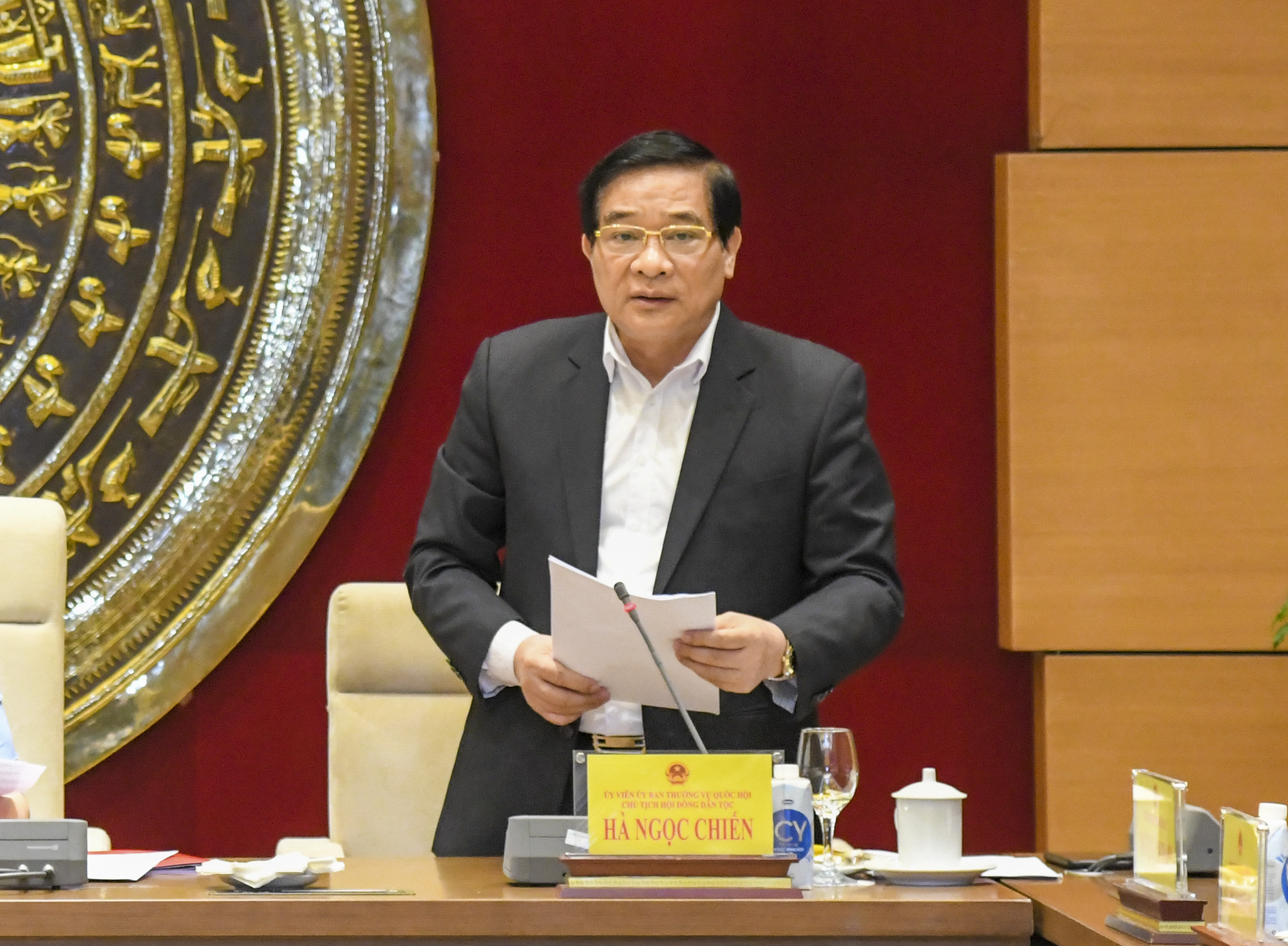 Ảnh: Chủ tịch Quốc hội Vương Đình Huệ làm việc với Hội đồng Dân tộc - Ảnh 6.