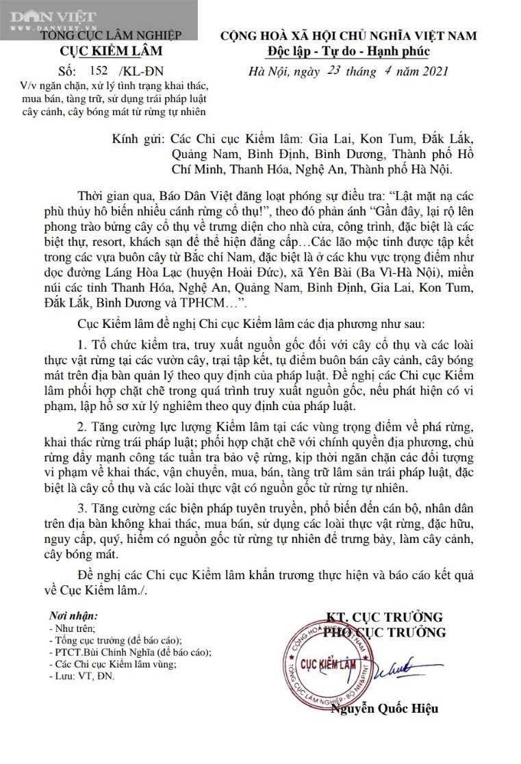 Cục Kiểm lâm đề nghị Chi cục kiểm lâm kiểm tra, xử lý thông tin Dân Việt phản ánh - Ảnh 2.