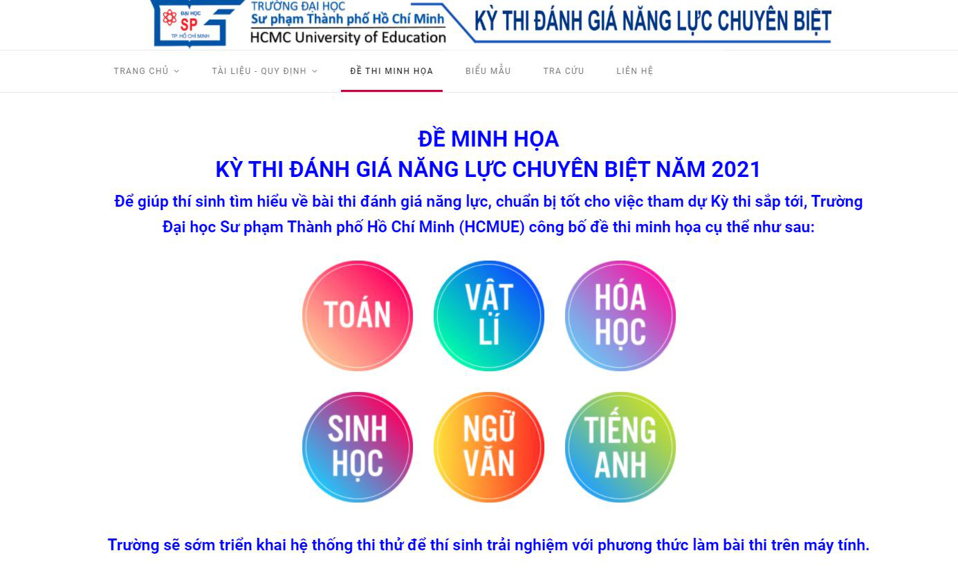 Đề minh họa kỳ thi đánh giá năng lực ĐH Sư phạm TP.HCM có gì? - Ảnh 1.