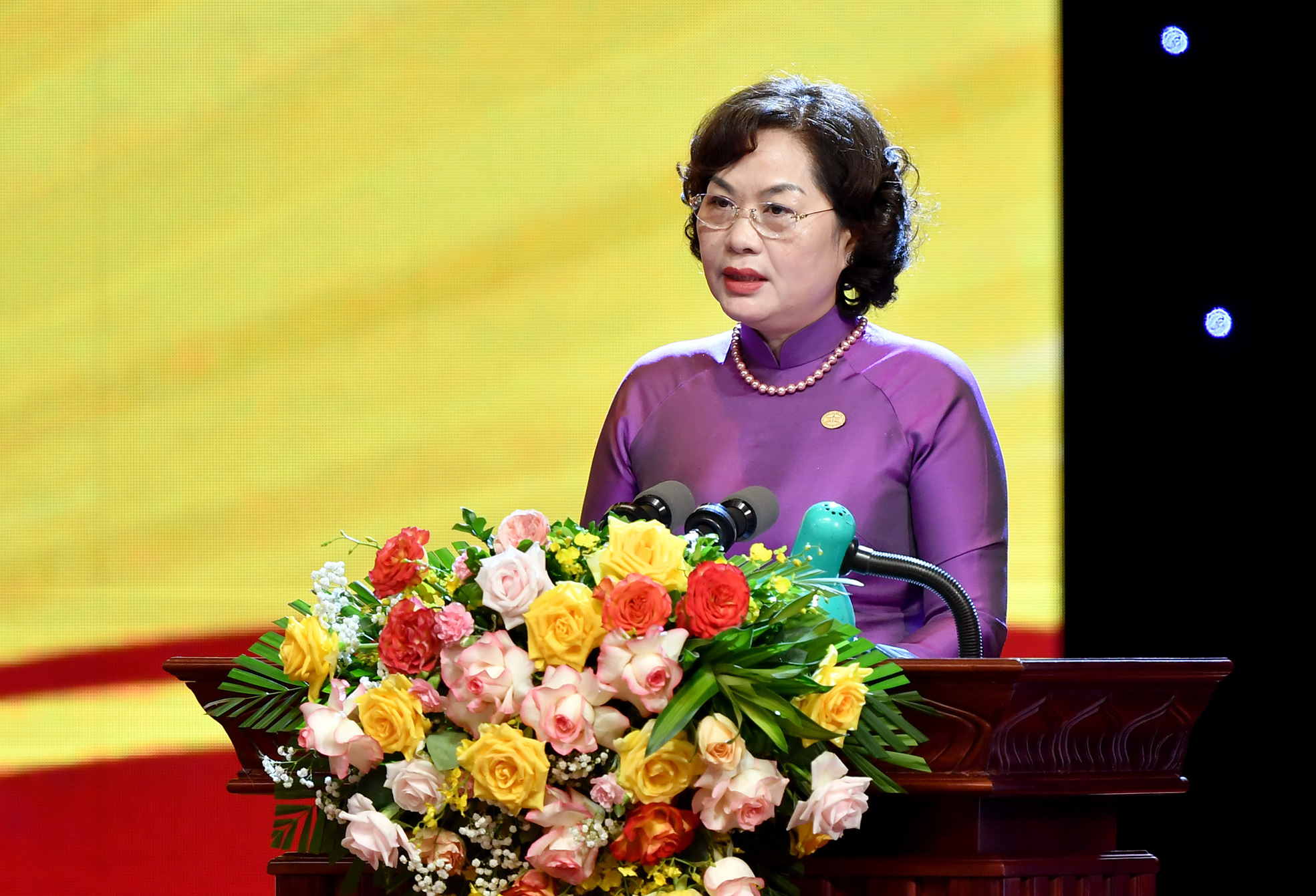 Tổng Bí thư Nguyễn Phú Trọng dự Lễ kỷ niệm 70 năm thành lập ngành Ngân hàng Việt Nam - Ảnh 1.