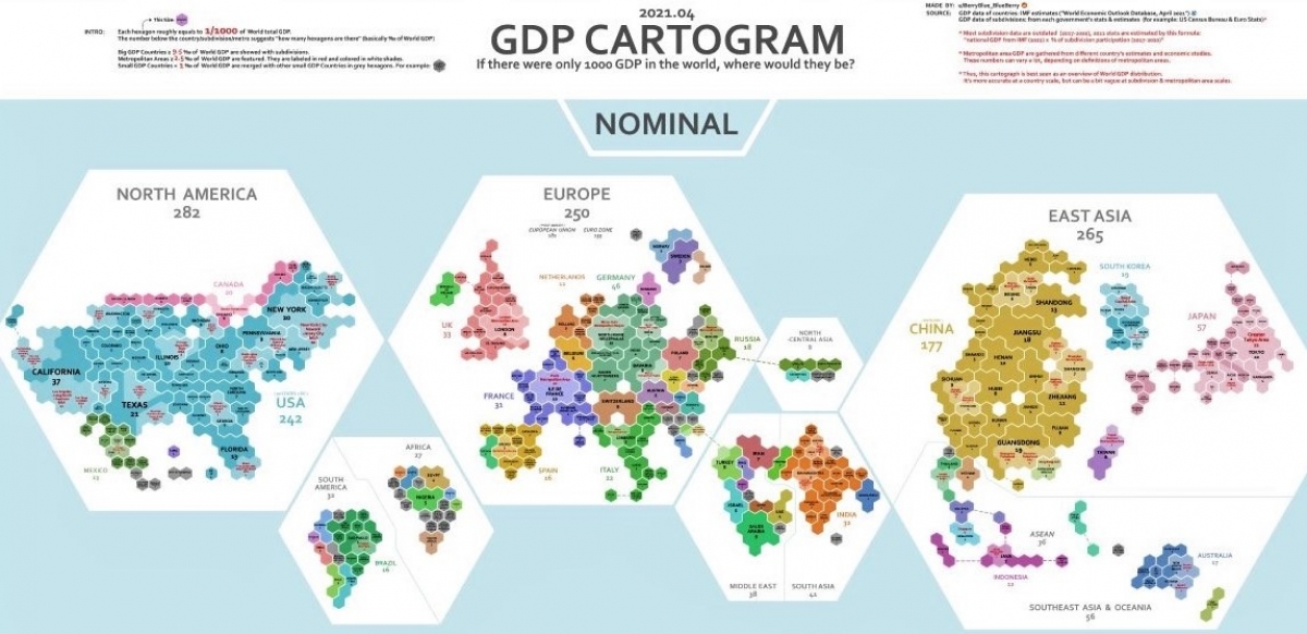 Khu vực nào có GDP cao nhất và thấp nhất toàn cầu? - Ảnh 1.