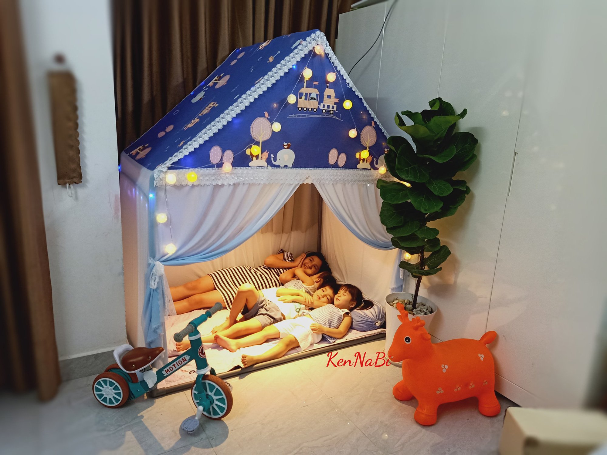 mẹ đảm tự dựng chiếc lều xinh xắn bằng ống nước cho con chơi thỏa thích - Ảnh 5.