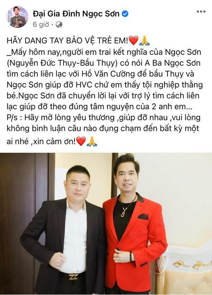 Ngọc Sơn nói gì sau khi liên lạc được với Hồ Văn Cường và gia đình? - Ảnh 1.