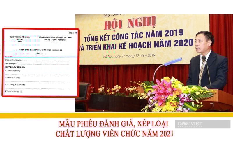 Mẫu phiếu đánh giá, xếp loại chất lượng viên chức, người lao động năm 2021 - Ảnh 2.