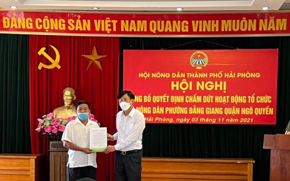 Hội Nông dân Hải Phòng: Công bố quyết định chấm dứt hoạt động tổ chức Hội Nông dân 2 phường - Ảnh 2.