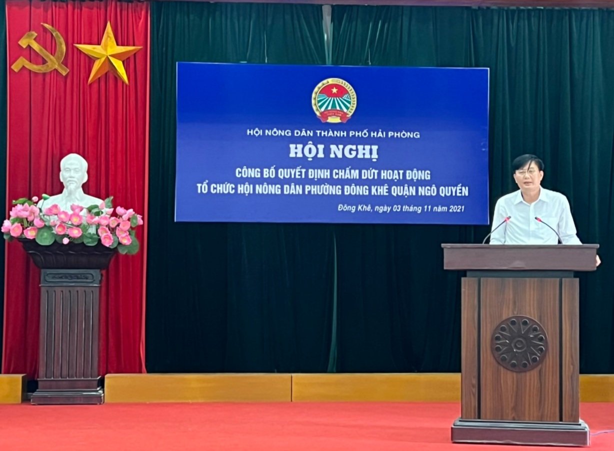Hội Nông dân Hải Phòng: Công bố quyết định chấm dứt hoạt động tổ chức Hội Nông dân 2 phường - Ảnh 1.