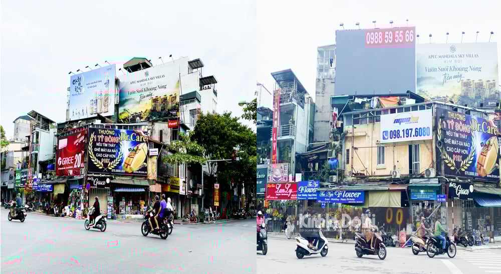 Hà Nội: Xử lý biển quảng cáo quá khổ nửa vời gây mất mỹ quan đô thị - Ảnh 8.