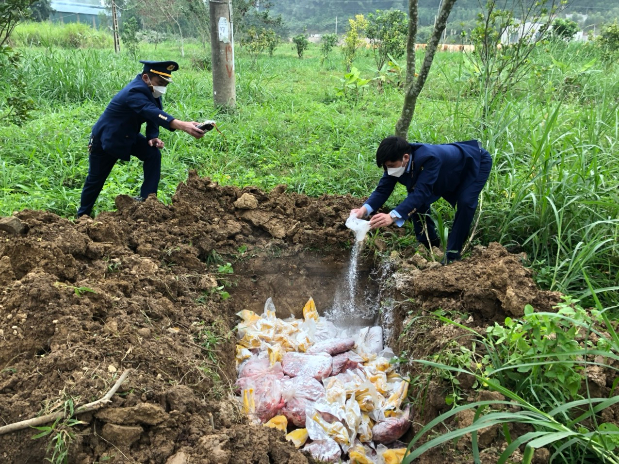 Bắt &quot;nóng&quot; gần 1.000kg thịt lợn cắt khúc, thịt gà bốc mùi hôi thối kinh hoàng - Ảnh 3.