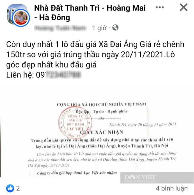 Ồ ạt rao bán chênh lô đất vừa trúng đấu giá - Ảnh 2.