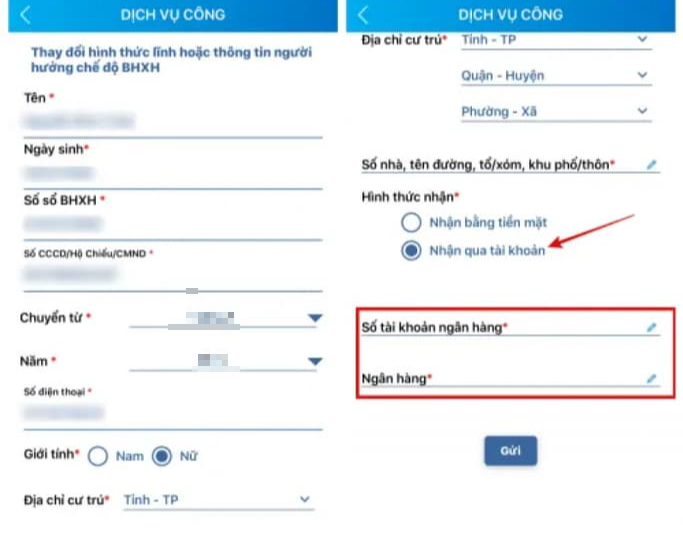 Cách đổi nhận lương hưu bằng tiền mặt sang thẻ ATM qua VssID - Ảnh 3.