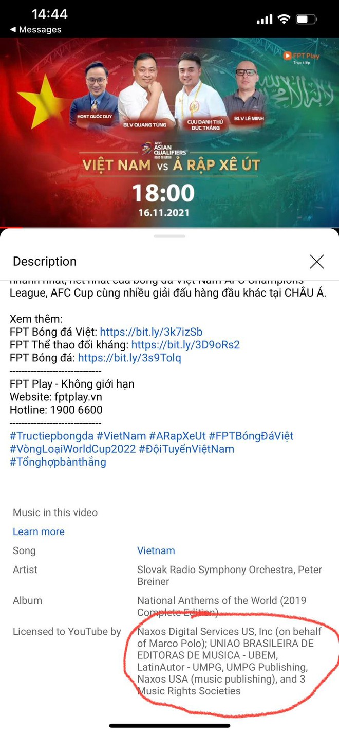 Lý do Quốc ca bị tắt tiếng trên một kênh online tiếp sóng trận bóng Việt Nam - Lào - Ảnh 3.