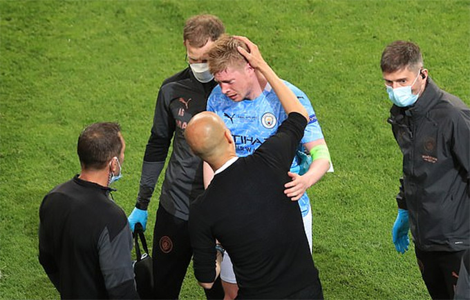 Dính đòn thâm tím mắt, Kevin de Bruyne có lỡ hẹn với EURO 2020? - Ảnh 1.