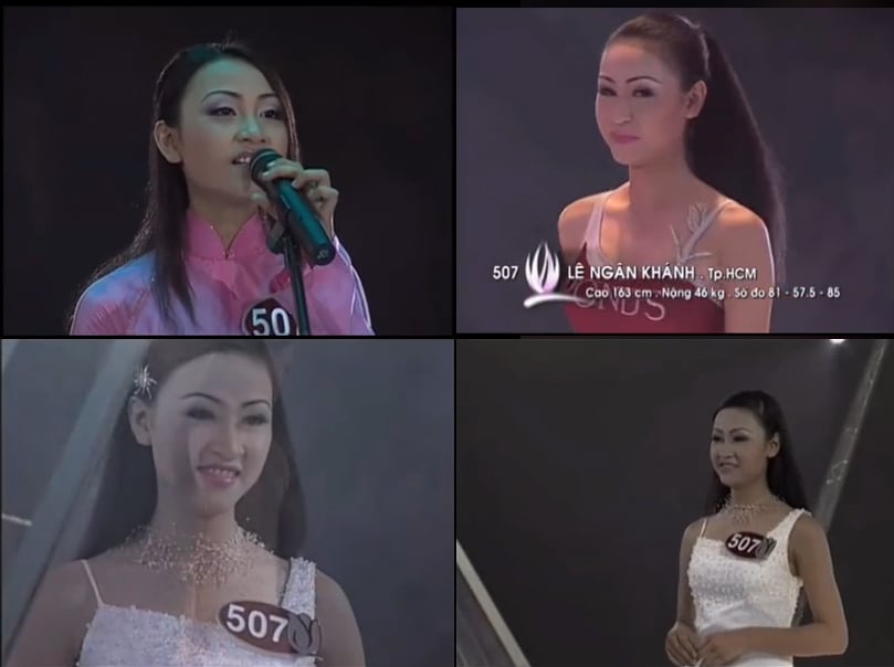 Loạt ảnh Ngân Khánh thi Hoa hậu Việt Nam 2002 bị “đào” lại gây sốt mạng xã hội - Ảnh 2.
