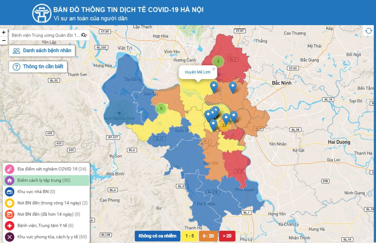 Hà Nội ra mắt Bản đồ thông tin dịch tễ Covid-19  - Ảnh 2.