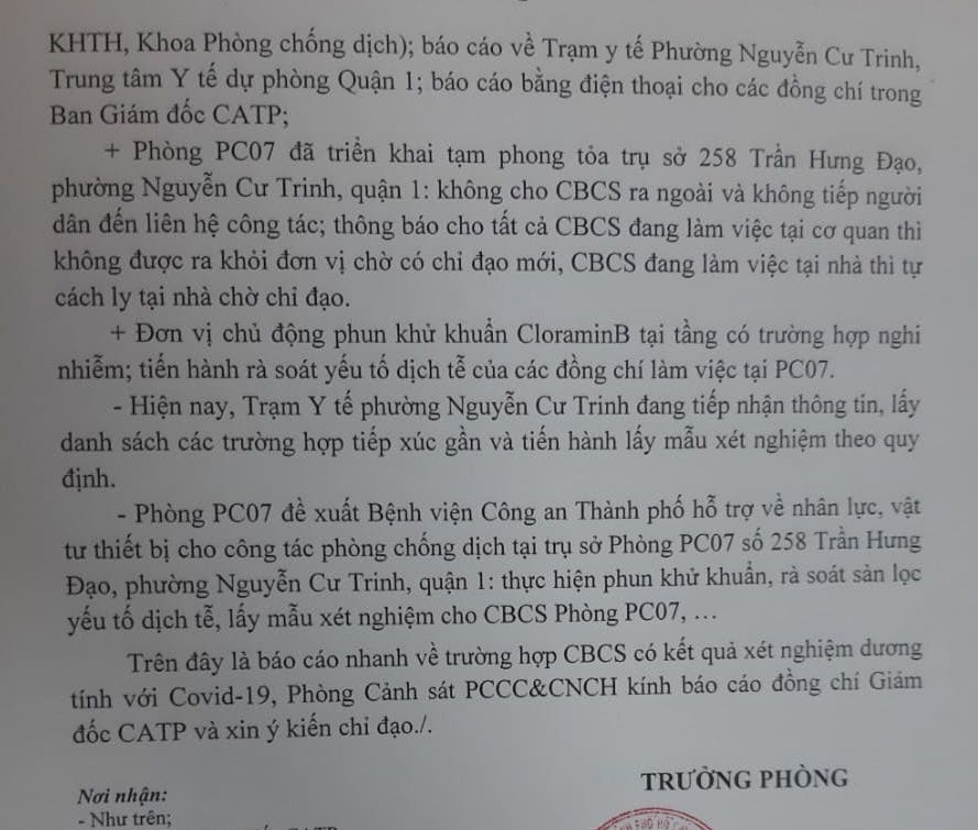Một cán bộ PCCC TP HCM cùng 6 người trong gia đình mắc Covid-19 - Ảnh 1.